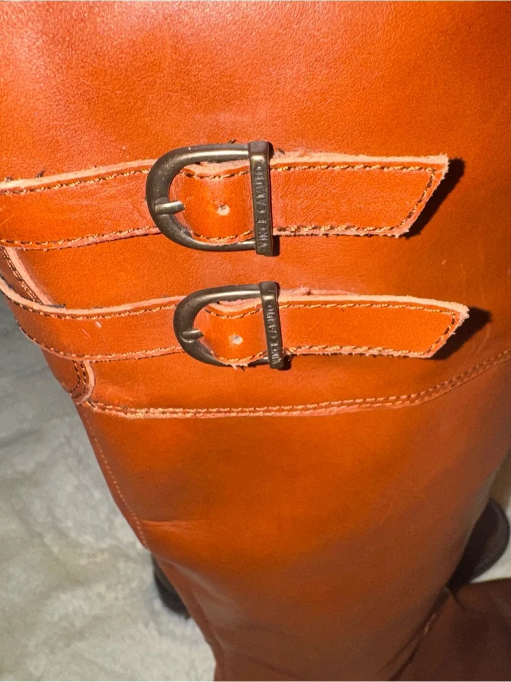 Vince Camuto Cognac Brown Over-the-Knee Riding Boots